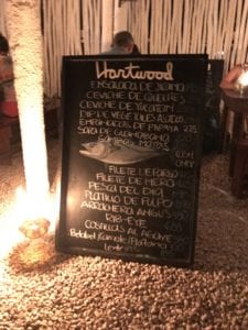 Hartwood Tulum menu