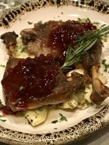 Duck Leg with Apples and Cranberries at Pod Fredra