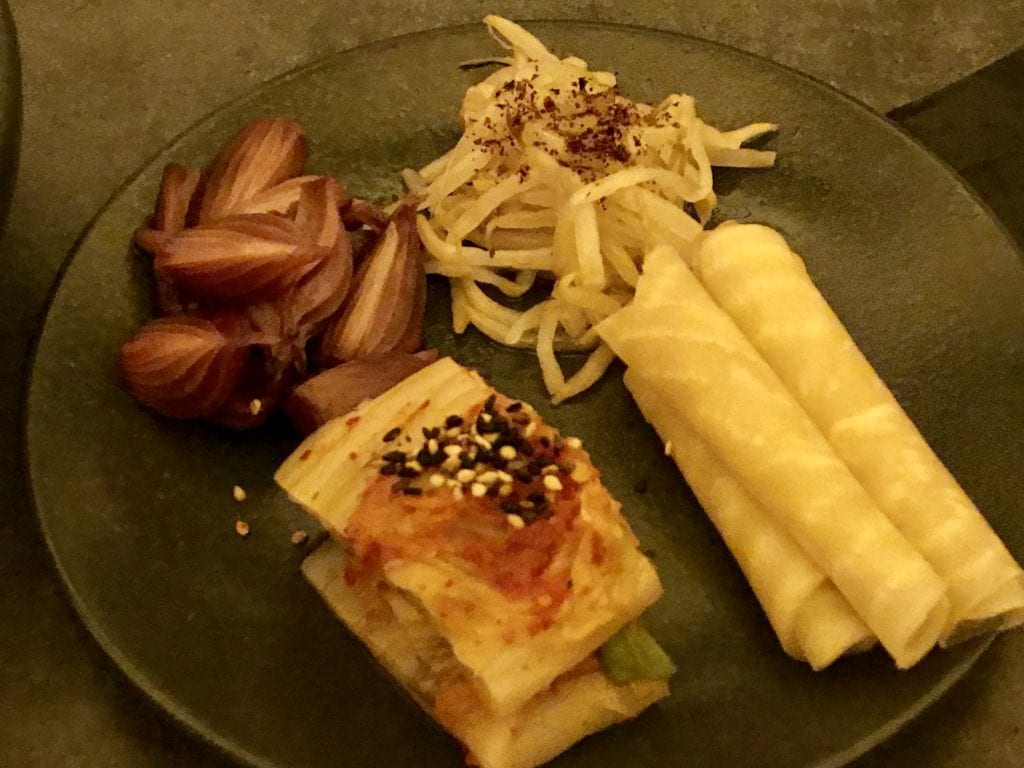 Seasonal Pickle Plate at Shep's Dalston with Kimchi