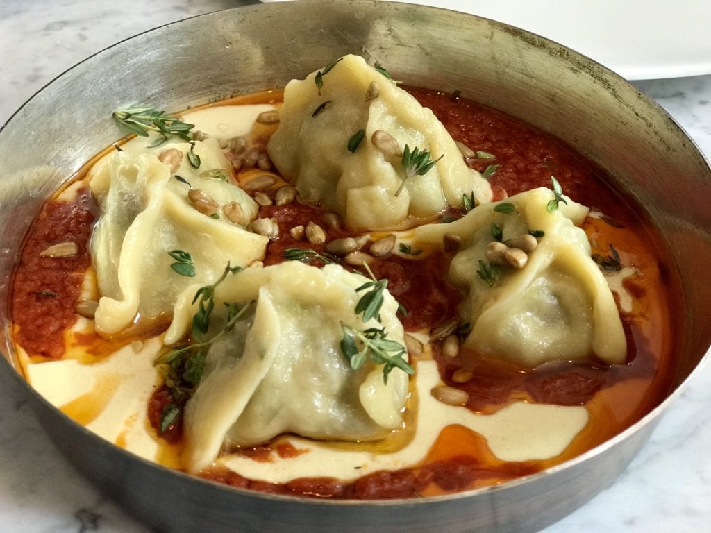 Spiced Beef & Sour Cherry Manti at Kyseri in London